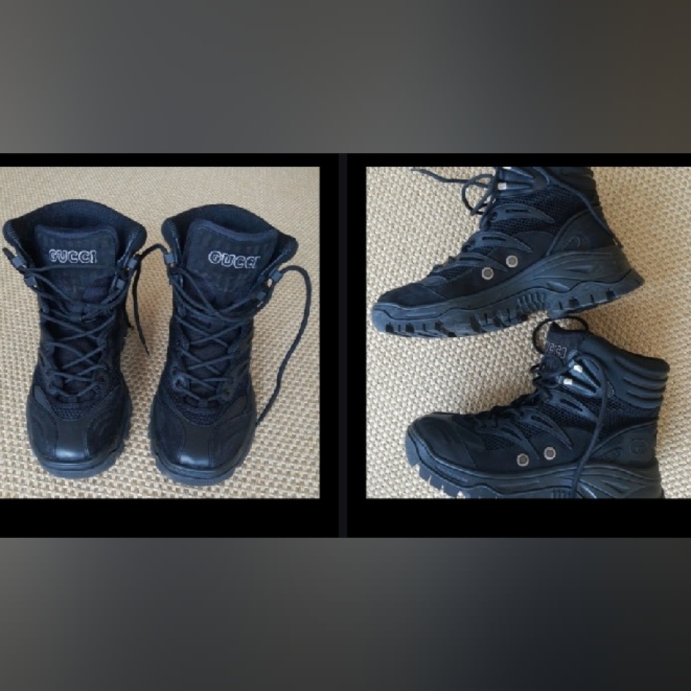 Nwb. Authentic. Gucci ankle lace up boots - Picture 1 of 10